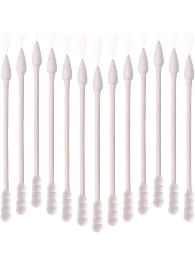 erorex 4 Packs Cotton Swabs Double Tips Cotton Buds With Paper Stick Pointed Cotton Swabs And Spiral Head - Image 1