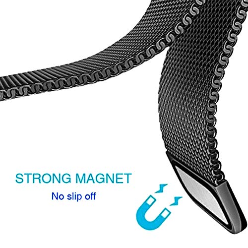 ACM Watch Strap Magnetic Loop 22mm compatible with Fossil Gen 5 Julianna Smartwatch Luxury Metal Chain Band Black - Image 5