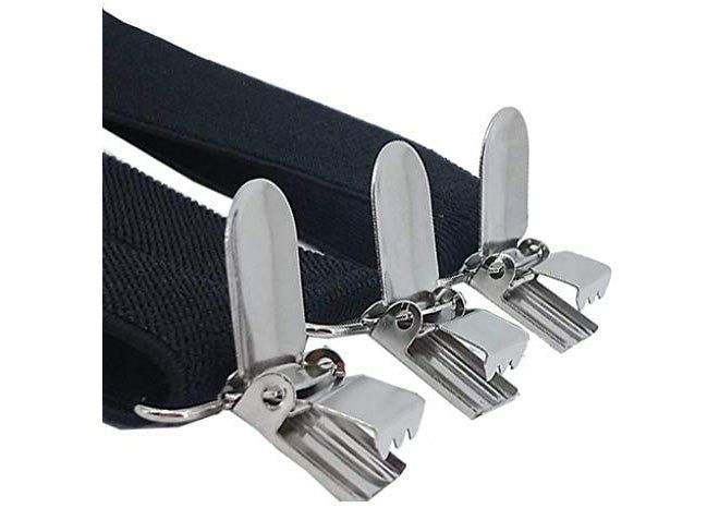 V3E Girl's Adjustable Elastic Y Back Style Suspenders With Strong Metal Clips (Black, Free Size) - Image 4