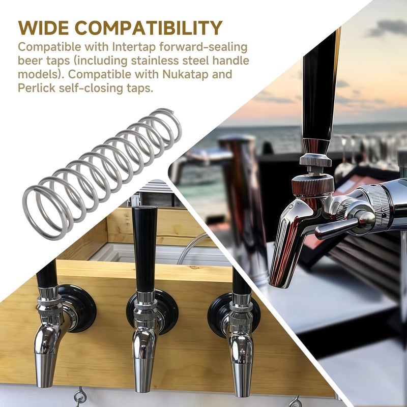 Filloman 4-Pack Self-Closing Springs for Intertap Forward Sealing Beer Faucets Compatible with Nukatap and Perlick Self-Closing Faucets - Image 2
