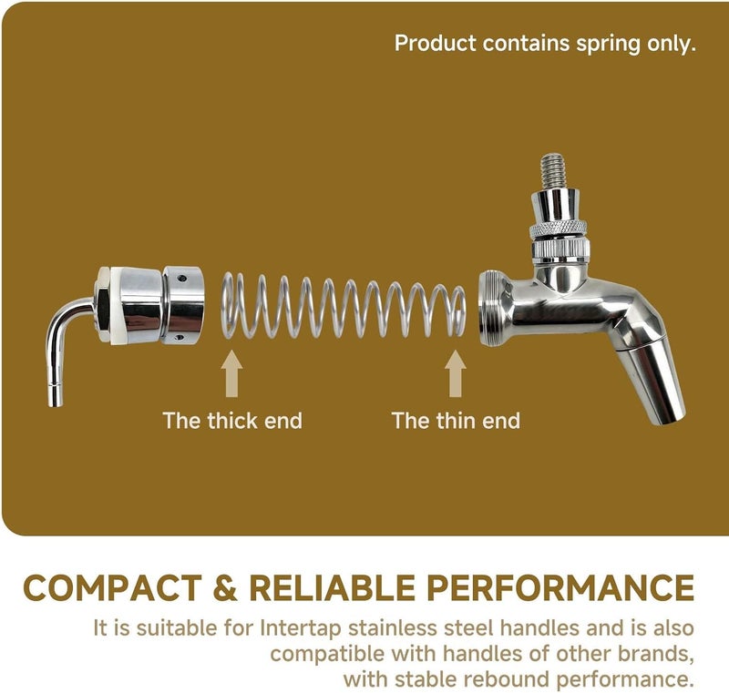 Filloman 4-Pack Self-Closing Springs for Intertap Forward Sealing Beer Faucets Compatible with Nukatap and Perlick Self-Closing Faucets - Image 3