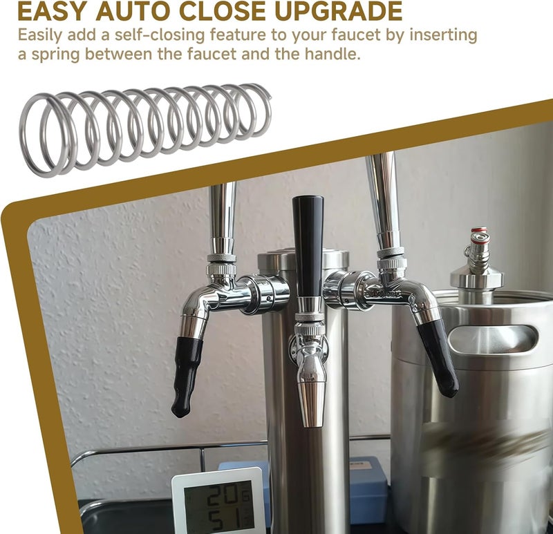 Filloman 4-Pack Self-Closing Springs for Intertap Forward Sealing Beer Faucets Compatible with Nukatap and Perlick Self-Closing Faucets - Image 5