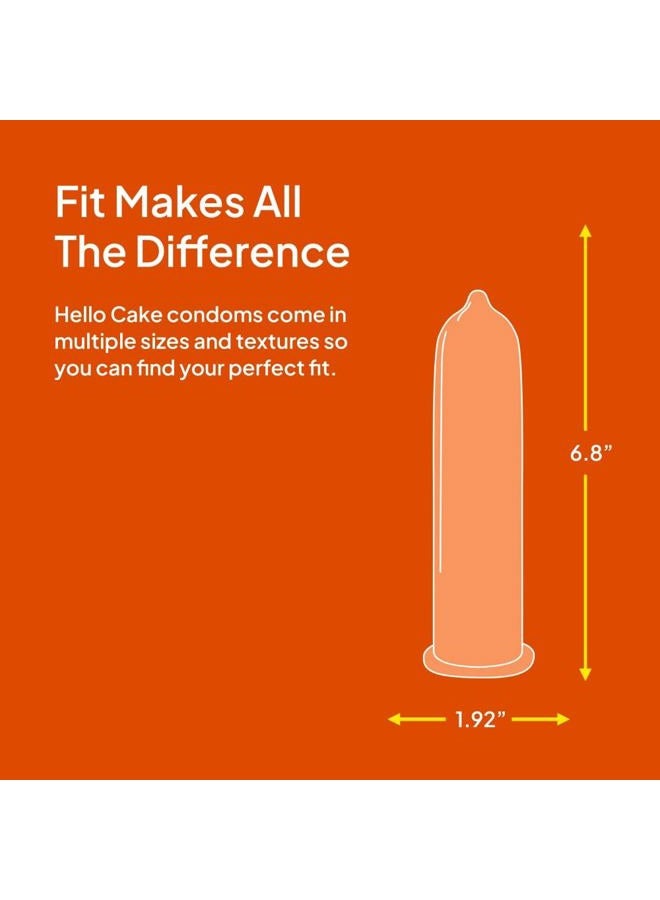 CAKE Hello Cake Snug Condoms, Premium Silicone Lubricated Latex Condoms for Men, Smaller and Tighter Natural Fit, BPA Free, Fragrance-Free, Glycerin Free – 12 Count - Image 3