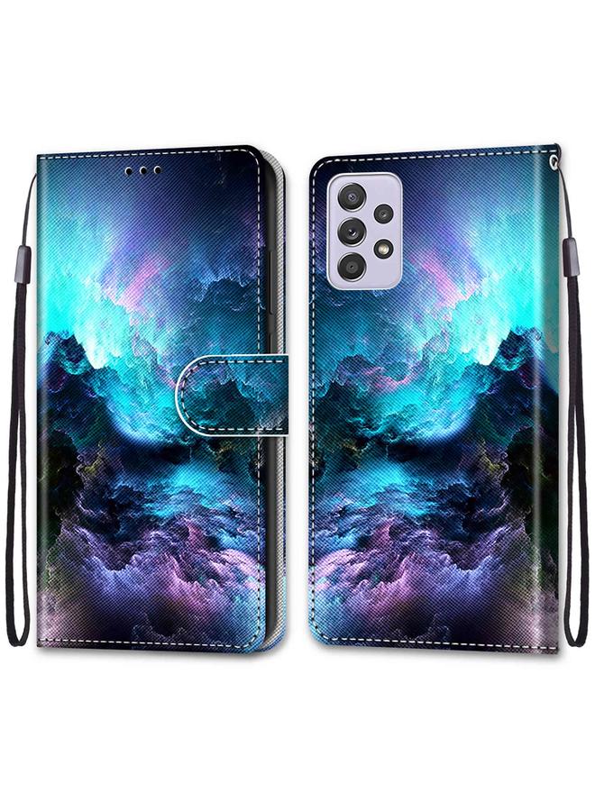 S-TOP Case For Samsung Galaxy A33 5G Coloured Drawing Cross Texture Horizontal Flip Leather Phone Case with Holder & Card Slots & Wallet & Lanyard - Image 2