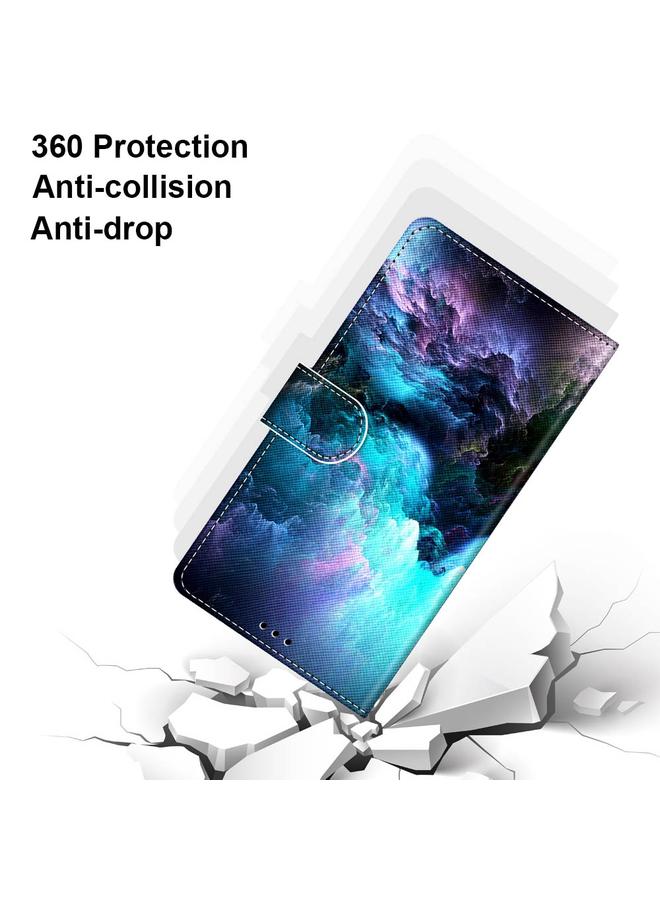 S-TOP Case For Samsung Galaxy A33 5G Coloured Drawing Cross Texture Horizontal Flip Leather Phone Case with Holder & Card Slots & Wallet & Lanyard - Image 4