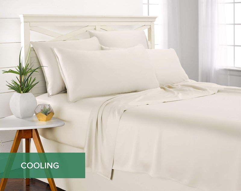 Pure Bamboo Twin XL Sheets by Pure Bamboo  Genuine 100% Organic Viscose Derived from Bamboo Bed Sheet Set  Luxuriously Soft & Cooling  Double Stitching  Lifetime Quality Promise (Twin XL  Ivory)  - Image 5