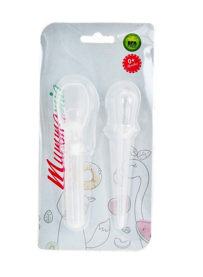 Mummamia مجموعة تغذية الأدوية المعقمة للأطفال مع قطارة متدرجة وملعقة صغيرة - Image 1