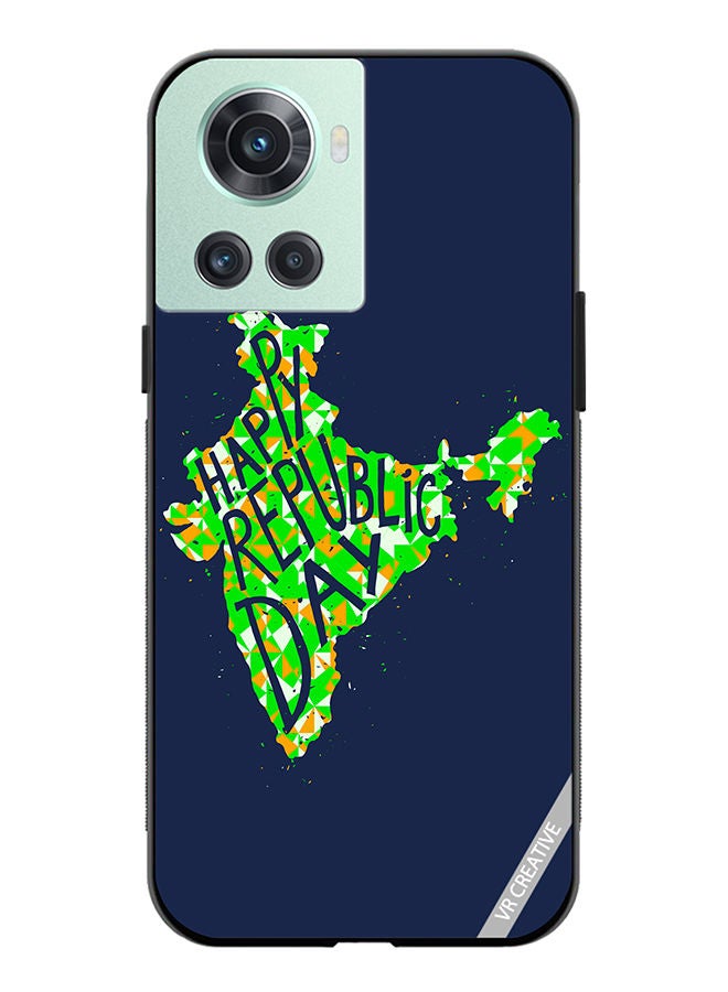 VR CREATIVE Protective Case Cover For OnePlus 10R Happy Republic Day Typographic Hindia Design Multicolour - Image 1