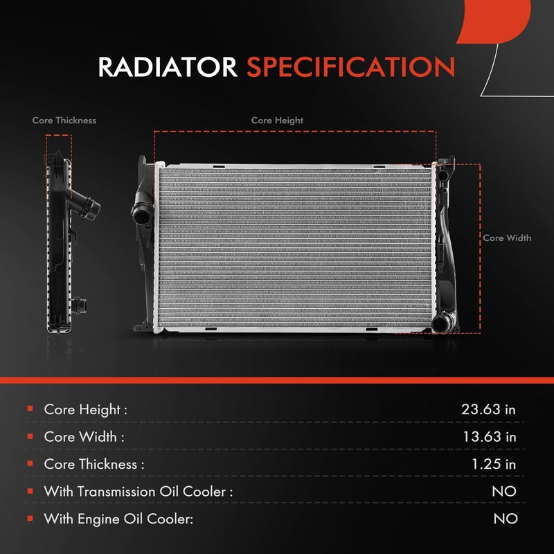 A-Premium Engine Coolant Radiator Assembly for BMW - Image 2