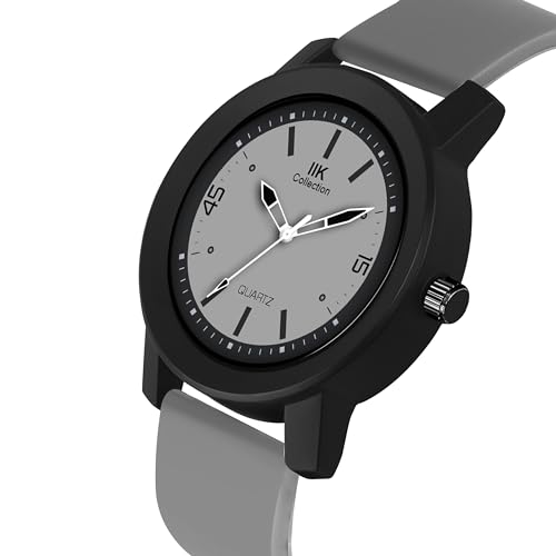 IIK COLLECTION Watches For Men Round Numerical Dial Men Watch With Silicon Strap Stainless Steel Bracelet Black Chain With Adjustable Flexible Silicon Strap Watches For Boys. - Analogue - Image 3