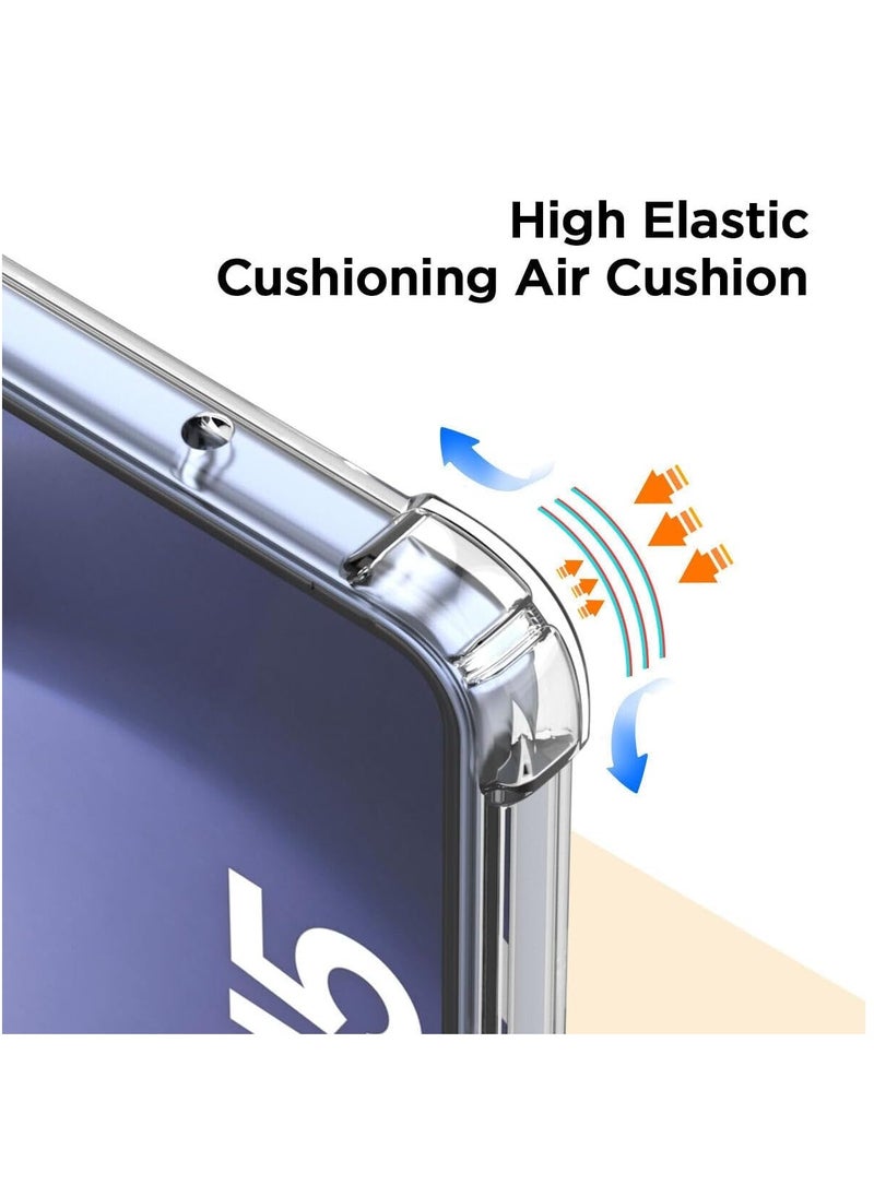 For Samsung Galaxy Z Fold 5 Magnetic Clear Case, Compatible with Wireless Charger Support and Mag safe Case, Simplistic Transparent Shockproof and Drop-Proof Case (Galaxy Z Fold 5)
