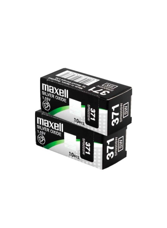 ماكسل ماكسيل 371/SR920SW   بطاريات 1.55 فولت - 20 قطعة - Image 1
