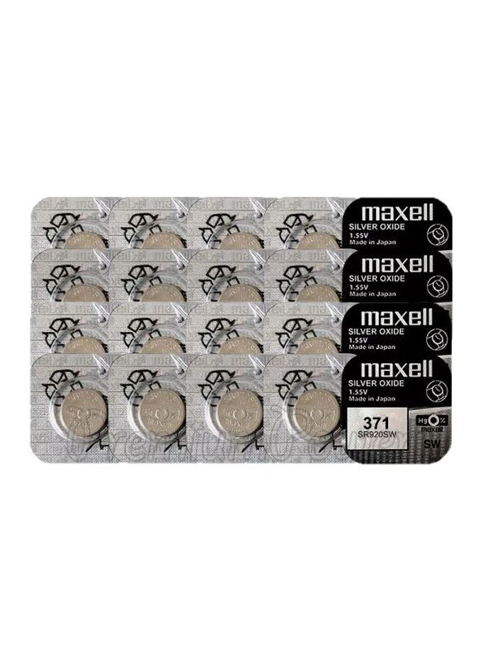 ماكسل ماكسيل 371/SR920SW   بطاريات 1.55 فولت - 20 قطعة - Image 2