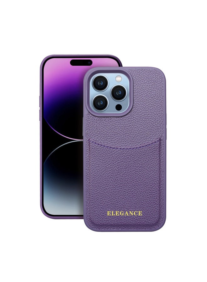 For Apple 16ProMax Phone Case IPhone14 Leather Case IPhone15 Card Phone Case-Color:Pink-Applicable Model:iPhone14plus  - Image 4