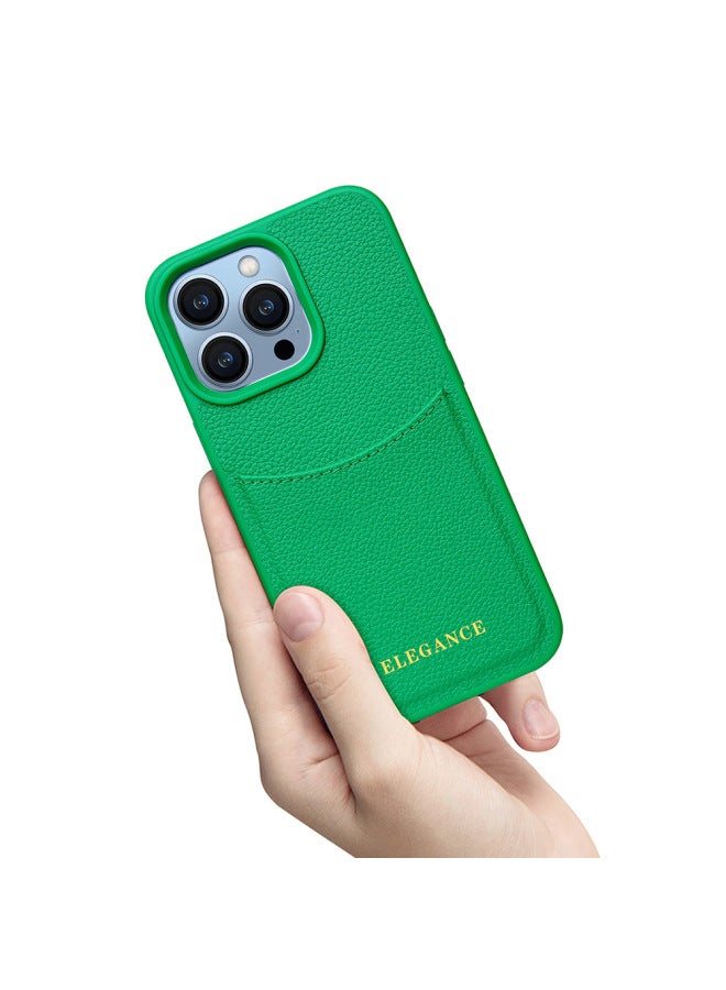 For Apple 16ProMax Phone Case IPhone14 Leather Case IPhone15 Card Phone Case-Color:Pink-Applicable Model:iPhone14plus  - Image 3