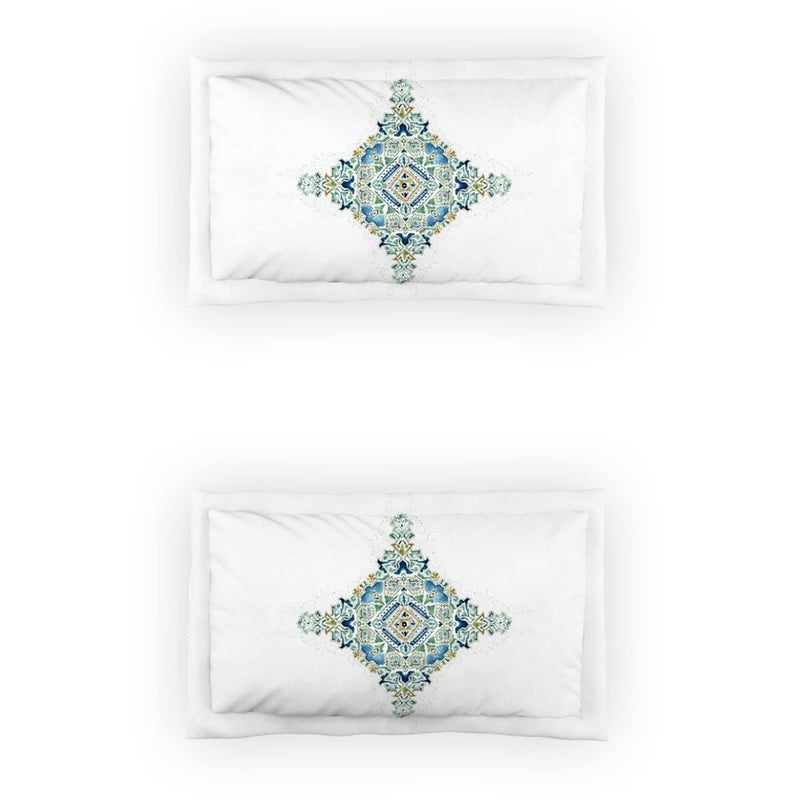DDECOR Live beautiful Ddecor Pack of 1 Superia Ethnic 100 Cotton Double Bedsheet with 2 Pillow Covers Green  - Image 4