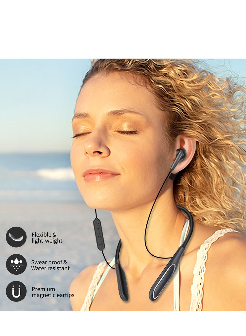 GULFLINK Wireless Neckband Earphone Black - Image 4