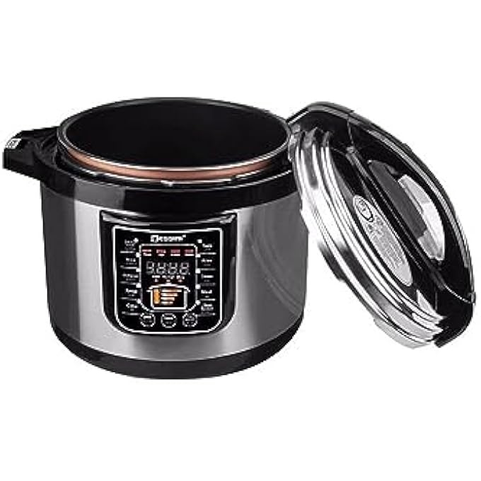 ديسيني طنجرة ضغط كهربائية ريجينا فضية سوداء سعة 8 لتر - Image 1