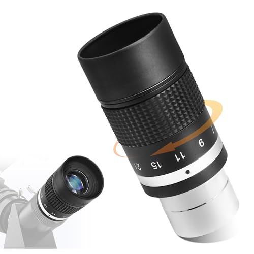 Astromania Zoom Eyepiece for Telescope, 7-21mm Zoom Lens Variable Power & Multi-Coated Design for Planetary & Deep Space Observation Compatible with Telescope That Accepts Telescope Eyepiece 1.25 Inch - Image 1