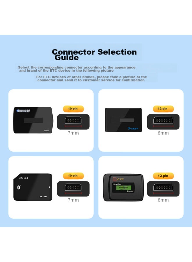 Ten Flashes Shan, Suitable For Etc Charging Cable, Car Data Cable, Yu Tong Card, Yi Su Tong, Zhongyuan Tong, Su Tong Card, Wan Ji Jin, Lutong Charger, Fast Charging Cable, 10 Pins, 5 Pins Each Top And Bottom - Image 2