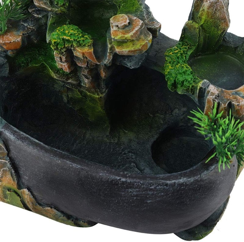 AUDBUA Small Waterfall Rockery Fountain Humidifier for Home Living Room Decor (US Plug 110V) - Image 4