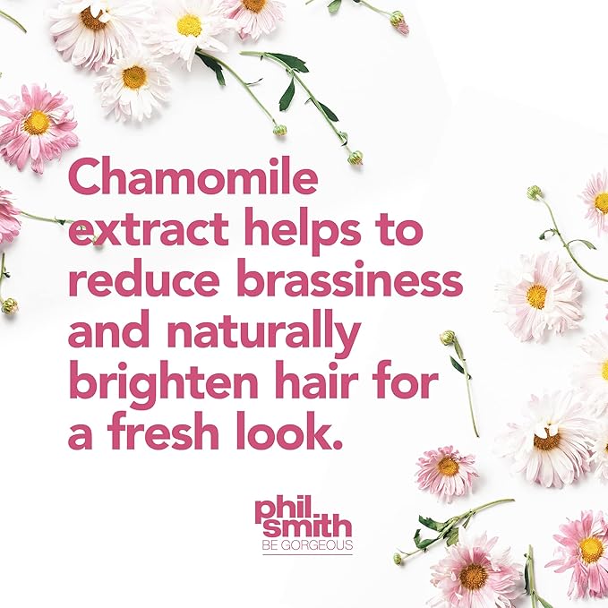 Phil Smith Be Gorgeous Cool Silver Tone Enhancing Conditioner For Blonde Silver and Grey Hair Chamomile Extract Violet Formula Brighten dull and Brassy Hair Vegan Friendly Pack of 4 - Image 3