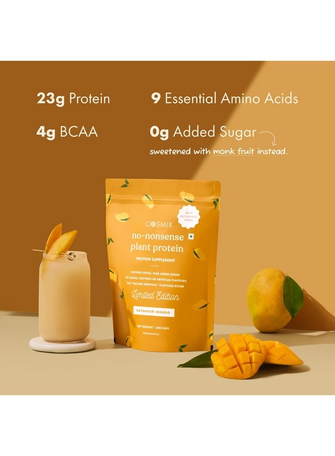 Cosmix No-Nonsense Plant Protein | 23g Protein/Serve | Ratnagiri Mango | Pea & Rice Isolate | Easy To Digest | All Essential Amino Acids - 1kg (500g x 2) - Image 2