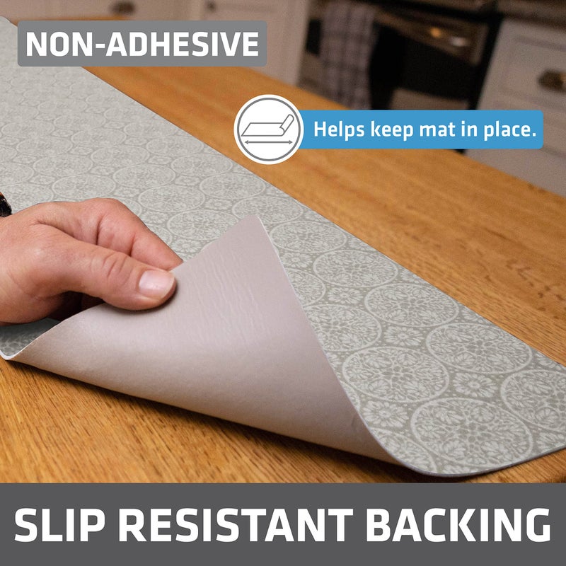Drymate Premium Luxury Shelf & Drawer Liner, Thick Cushioned Fabric, Non-Adhesive, Absorbent, Waterproof, Slip-Resistant, Liners for Kitchen Cabinets, Cupboards (USA Made)(12â€x59â€)(2-Pack)(Tan) - Image 3