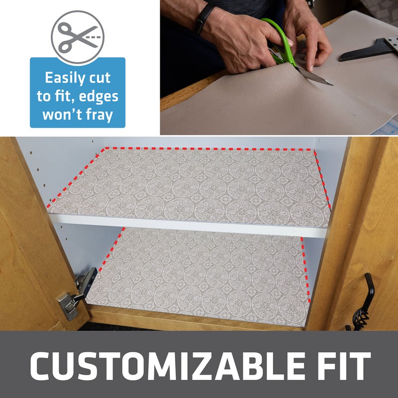Drymate Premium Luxury Shelf & Drawer Liner, Thick Cushioned Fabric, Non-Adhesive, Absorbent, Waterproof, Slip-Resistant, Liners for Kitchen Cabinets, Cupboards (USA Made)(12â€x59â€)(2-Pack)(Tan) - Image 4