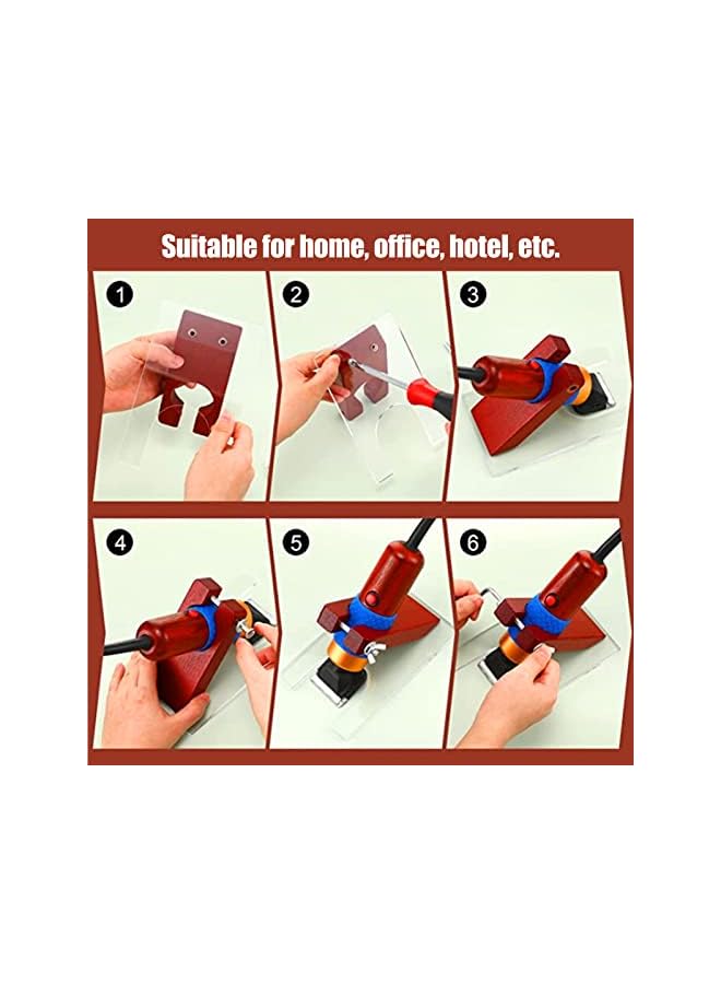 Zaboon دليل قص الشعر شيفر لفرشاة التنجيد حامل قاعدة مع برغي وجزء مطاطي لقص السجاد - Image 3