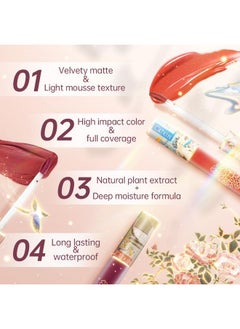 CATKIN Semi Matte Liquid Lipstick Lip Gloss For Women Tinted High Pigmented Waterproof Long Lasting Moisturizing Smooth Velvet Effect (C13)  - Image 4
