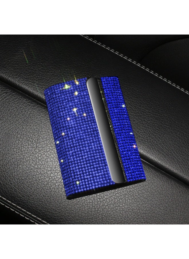 Bling Rhinestone Business Card Holder, Portable Metal Credit Card Case, Sparkling Crystal Card Organizer for Women, Fashion Diamond Card Holder for Car Office