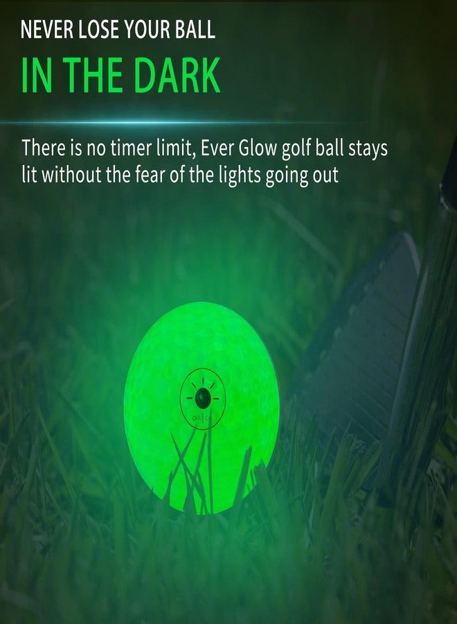 Crestgolf Glow in The Dark Golf Balls - Light Activated 6-Color LED Night Balls- with 12 Golf Tees and Storage Bag - Fun Golfing Gift for Men and Women - Image 3