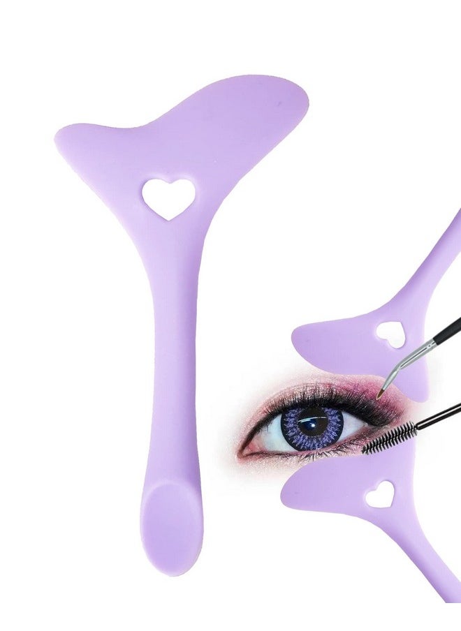 DogieLyn Silicone Winged Tip Reusable Smoky Eyeshadow Applicators Plate Cat Shape Eye Liner Shadow Guide Template Multifunctional Lazy Quick Makeup Tool Eyebrow Pencil Eyeliner Stencils  - Image 1
