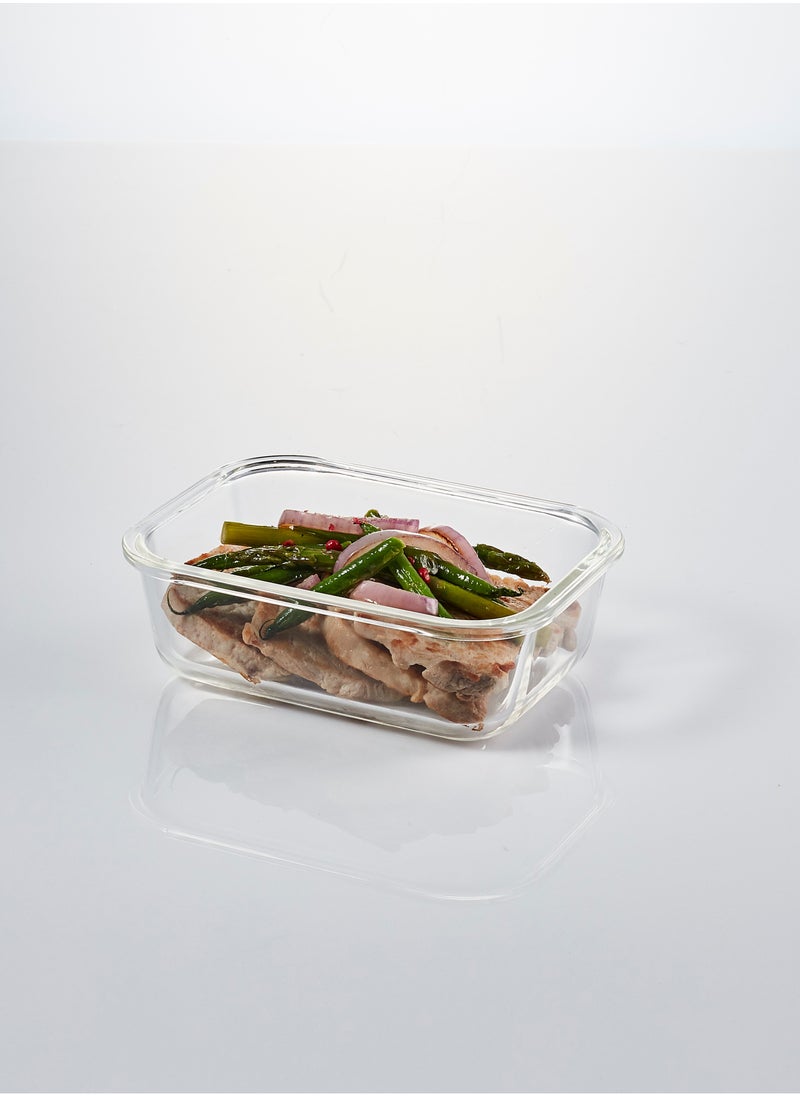 LOCK & LOCK LocknLock 730ml Oven-Safe Borosilicate Glass Rectangular Container with Airtight Lid - Microwave, Freezer, and Dishwasher Safe  - Image 3