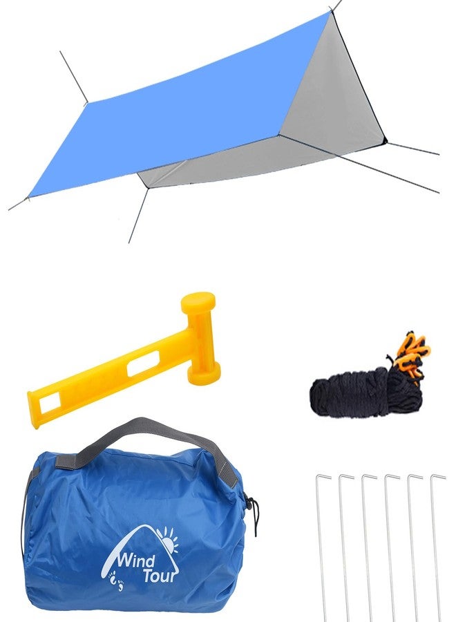 Wind Tour Portable Multifunctional Tent - Footprint, Traveling Awning, Rain Fly, Waterproof Shelter - Outdoor Camping Tarp & Sun Shelter for Hiking, Beach (118118 in) - Image 1