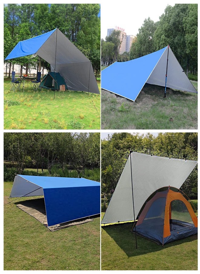 Wind Tour Portable Multifunctional Tent - Footprint, Traveling Awning, Rain Fly, Waterproof Shelter - Outdoor Camping Tarp & Sun Shelter for Hiking, Beach (118118 in) - Image 4