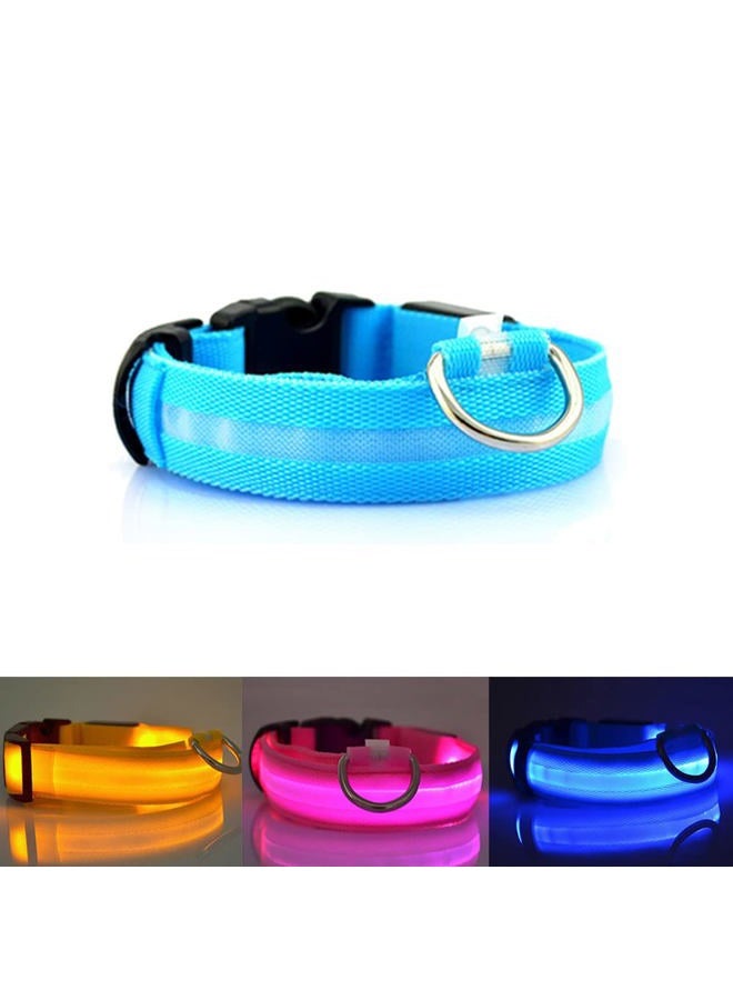 PET-PHET LED Dog Collar – Night Safety, Night Walk, Camping and HICKING - Glow in The Dark - 3 Light Modes - Great Battery Life - X-Small Blue - Image 1