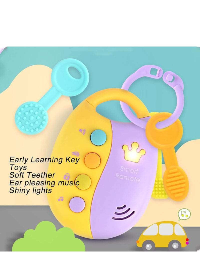 MUMS PLANET 3*1 car key for children, music, light, and a silicone teether, Montessori musical toys for children, educational kids toys for children, a valuable gift for children  - Image 4