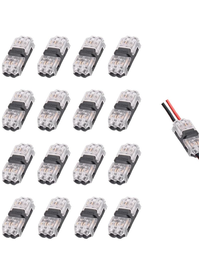Excefore Low Voltage Wire Connectors, Wire Tap 20-24 Gauge Wire Connectors Splicer, I Type 2 Pins - 16 Pack - Image 1