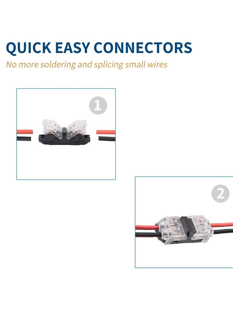 Excefore Low Voltage Wire Connectors, Wire Tap 20-24 Gauge Wire Connectors Splicer, I Type 2 Pins - 16 Pack - Image 3