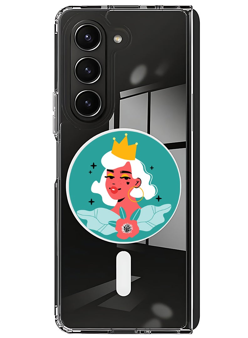 Theodor Magnetic Case for Samsung Galaxy Z Fold 5 Compatible with MagSafe Wireless Charging, Shockproof Phone Bumper Cover Women - Image 1