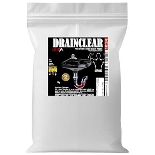 CERO ® Drainclear 1.45% WW (Dry Powder) To Clear Clogged Drains, Sinks And Pipes (1Kg) - Image 1