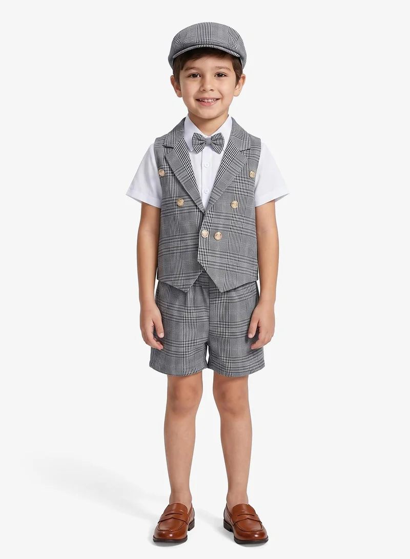 Pinata SHIRT-SHORTS-WAISTCOAT-BOW DRESSY SET