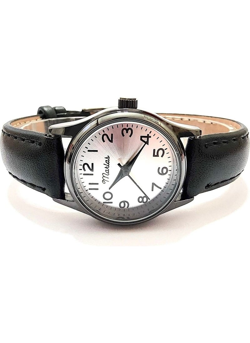 Tekno Trust Retro Women's Wristwatch, Vintage Design, Classic Design, Black Case, Minimal Design, Strap  - Image 2