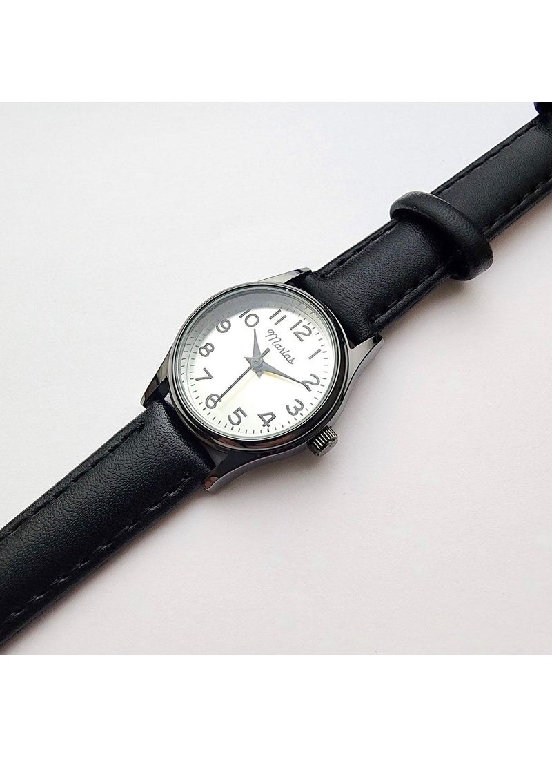 Tekno Trust Retro Women's Wristwatch, Vintage Design, Classic Design, Black Case, Minimal Design, Strap  - Image 4