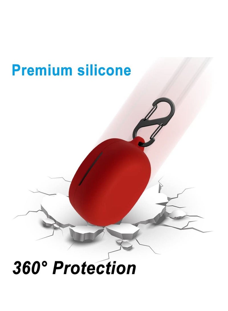 سيليكون حقيبة متوافق مع أنكر SoundCore الحياة P2 ميني المحمولة المضادة للخدش كم صدمة ، مع هوك الدائري ( الأحمر ) - Image 2