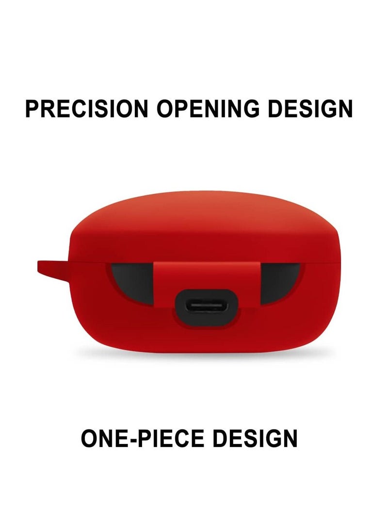 سيليكون حقيبة متوافق مع أنكر SoundCore الحياة P2 ميني المحمولة المضادة للخدش كم صدمة ، مع هوك الدائري ( الأحمر ) - Image 4
