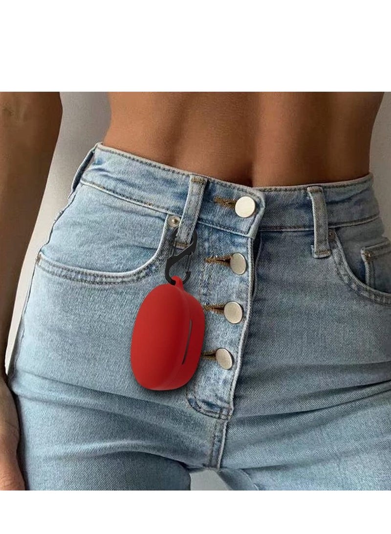 سيليكون حقيبة متوافق مع أنكر SoundCore الحياة P2 ميني المحمولة المضادة للخدش كم صدمة ، مع هوك الدائري ( الأحمر ) - Image 5