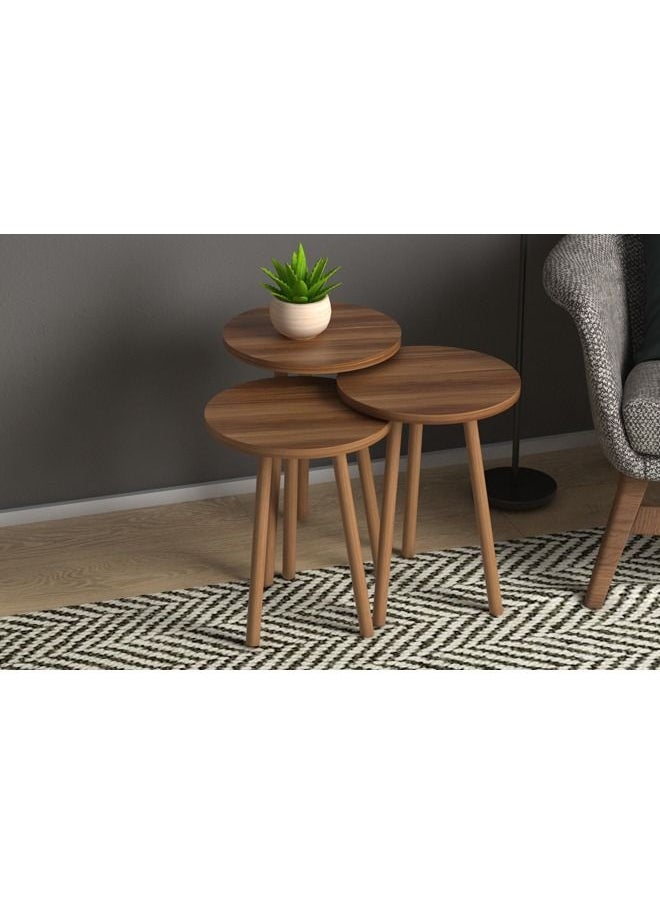 Home Canvas - Home Canvas Elips Made In Turkey Modern Coffee Table Centre Table For Living Room, Easy Assembly Wood Legs - Image 1